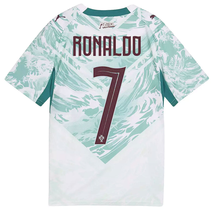 PUMA Kids Portugal World Cup 2026 Away Jersey w/ Ronaldo #7 Printing Back