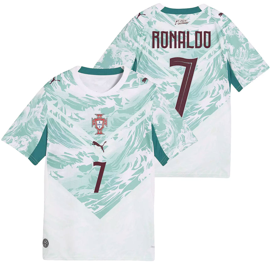PUMA Kids Portugal World Cup 2026 Away Jersey w/ Ronaldo #7 Printing Crest