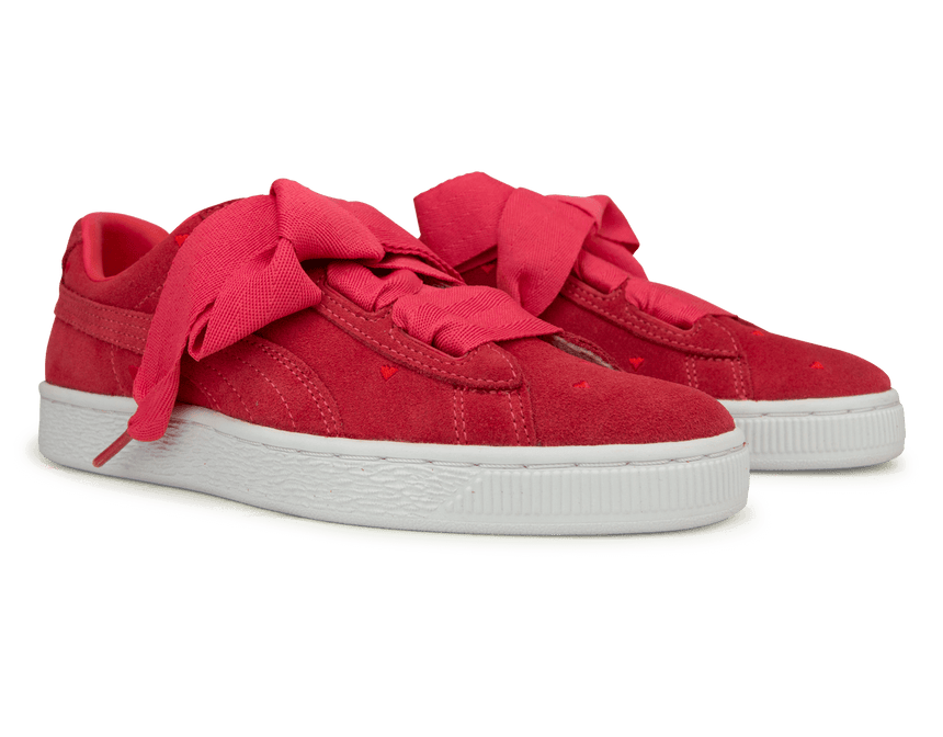 PUMA Kids Suede Heart Valentine JR Pink/White Together