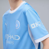 PUMA Manchester City Kids Home Stadium 2026/27 Jersey Light Blue Crest