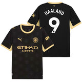 PUMA Manchester City Men's Away Stadium 2026/27 Jersey w/ Haaland #9 Black Both
