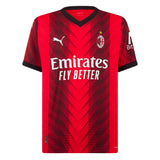 PUMA Men's AC Milan 2023/24 Authentic Home Jersey Red/Black. Front