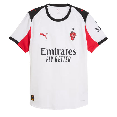 PUMA Men's Ac Milan 2025/26 Authentic Away Jersey White/Black/Red Front