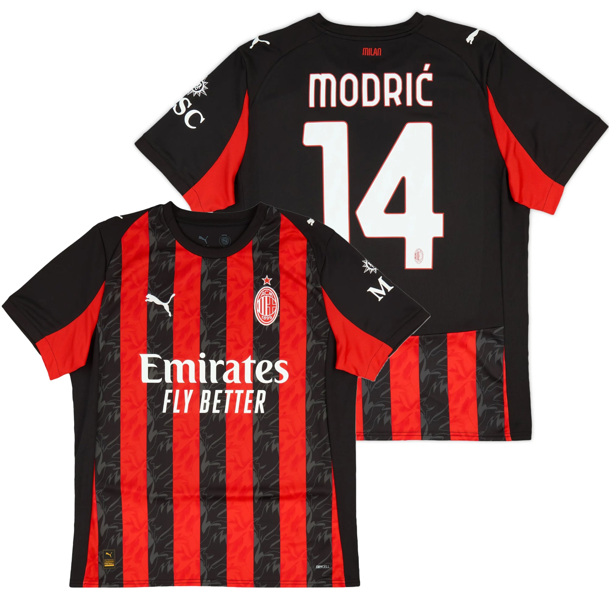 PUMA AC Milan Men's Home Stadium 2025/26 Soccer Jersey w/ Modric