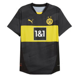 PUMA Men's Borussia Dortmund 2024/25 Authentic Away Jersey Black/Faster Yellow Front