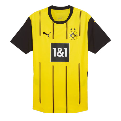 PUMA Men's Borussia Dortmund 2024/25 Authentic Home Jersey Yellow/Black Front