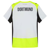 PUMA Men's Borussia Dortmund 2025/26 Authentic Away Jersey Silver Mist/Yellow Alert Back