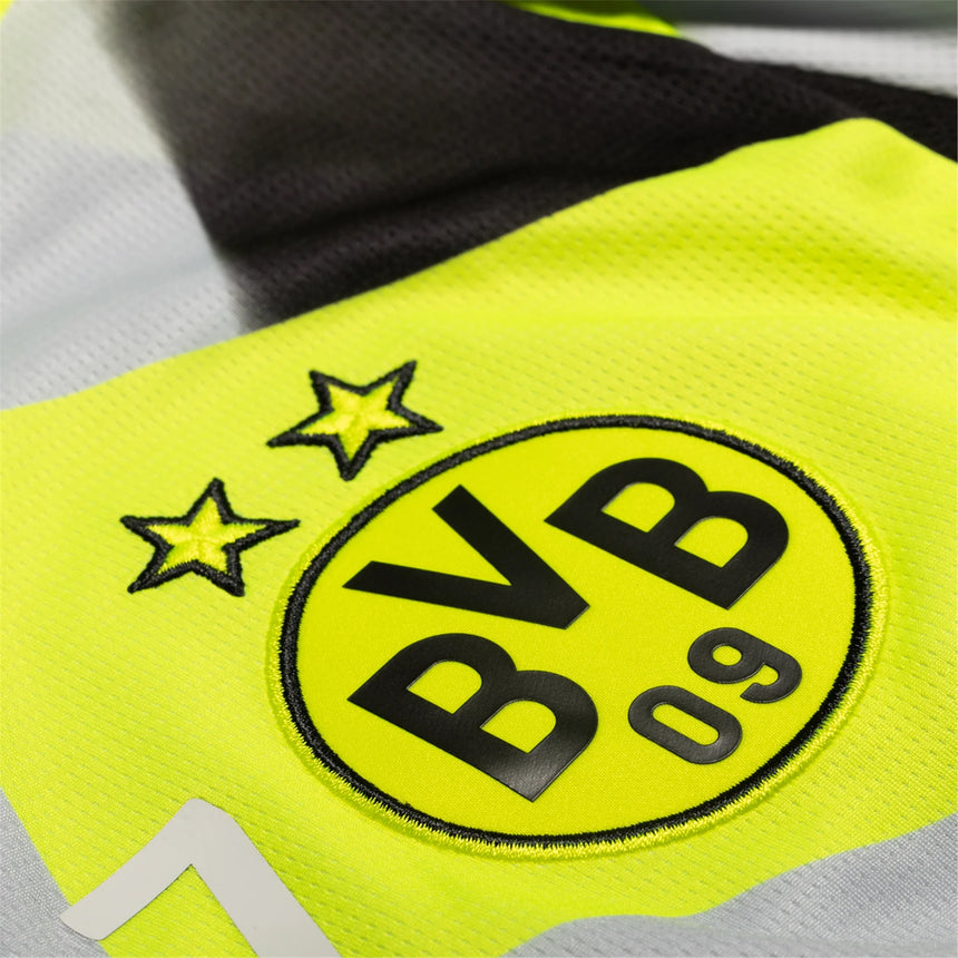 PUMA Men's Borussia Dortmund 2025/26 Away Jersey Silver Mist/Yellow Alert Crest