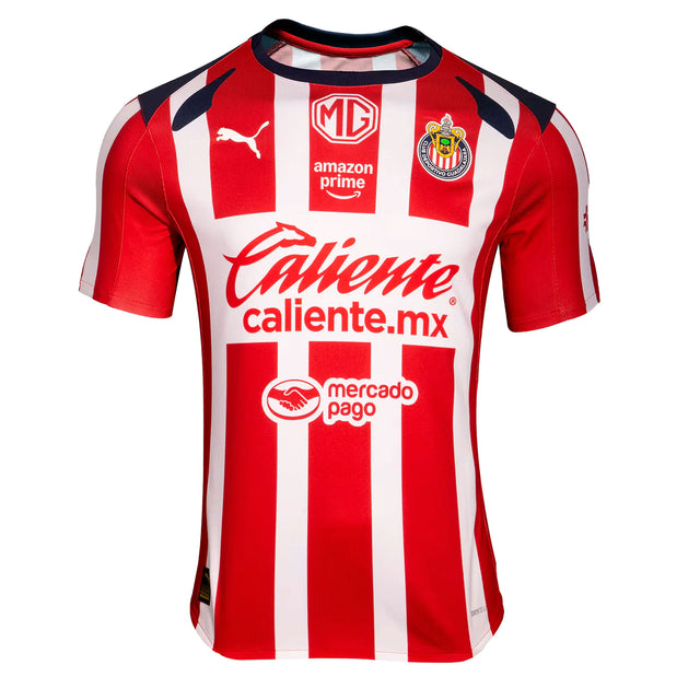 PUMA Men's Chivas De Guadalajara 2025/26 Home Jersey Red/White/Navy Front