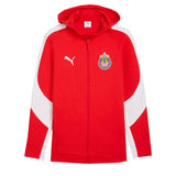 PUMA Men's Chivas De Guadalajara EvoStripe Hooded Jacket Red/White Front