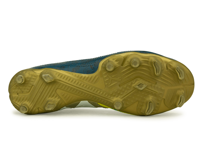 PUMA x Neymar JR Men's Future 7 Match BNA FG/AG Blue/Yellow/Green Gold Sole