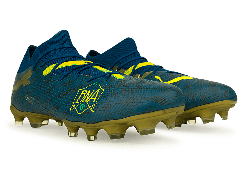 PUMA x Neymar JR Men's Future 7 Match BNA FG/AG Blue/Yellow/Green Gold Together