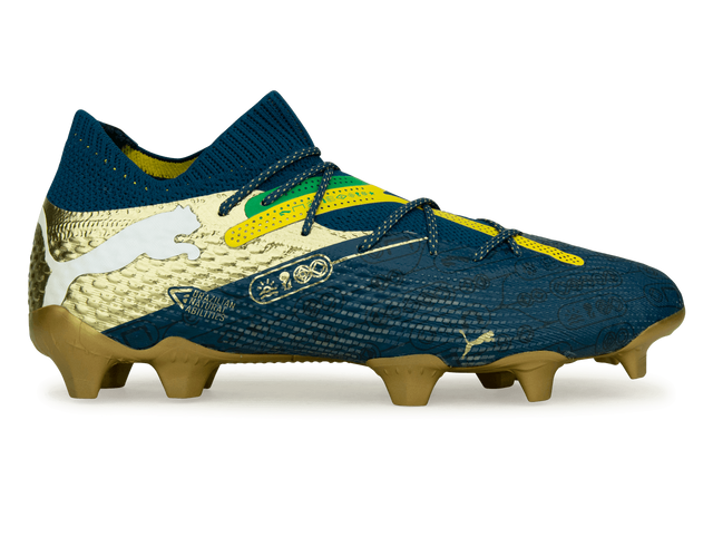 PUMA Men's Future 7 Ultimate BNA FG/AG Blue/Yellow/Green Gold