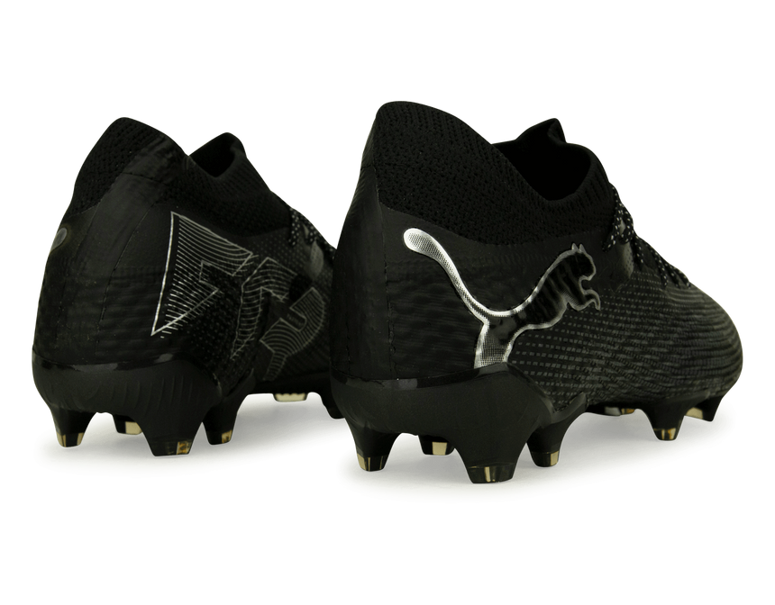 PUMA Men's Future 7 Ultimate FG/AG Black/Silver Rear