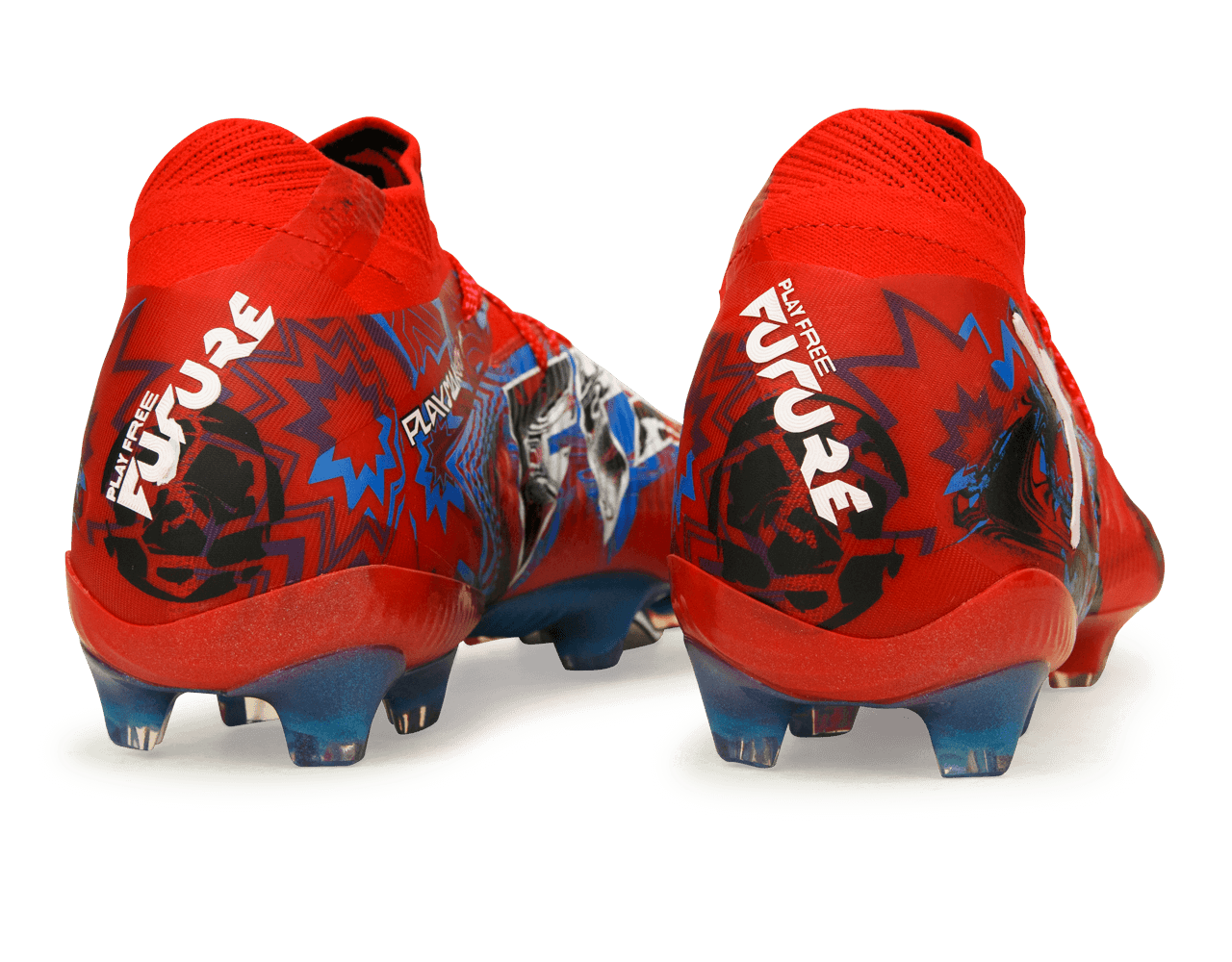 PUMA Men's Future 8 Ultimate PlayMakers FG Red/Black/Ultra Blue Rear