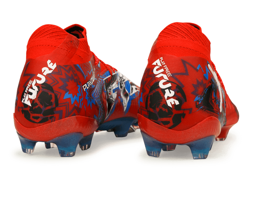 PUMA Men's Future 8 Ultimate PlayMakers FG Red/Black/Ultra Blue Rear