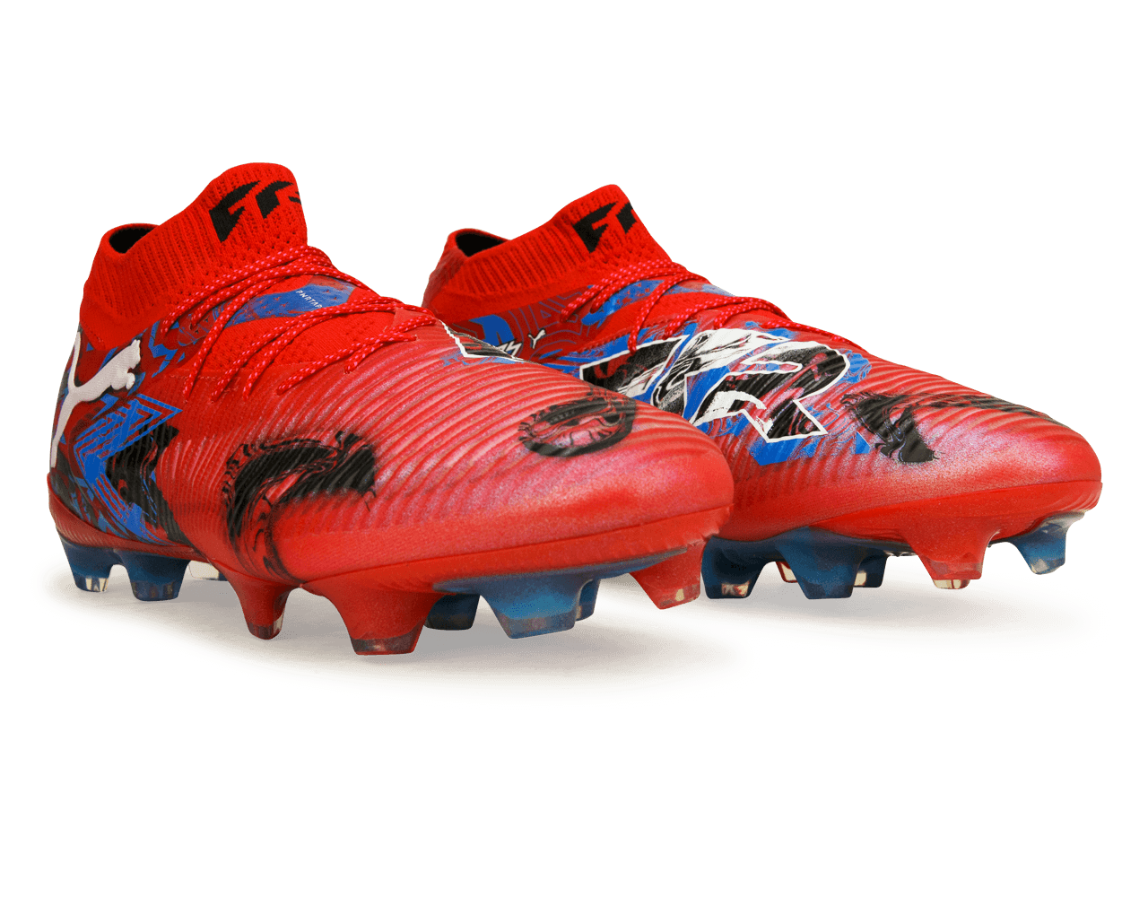 PUMA Men's Future 8 Ultimate PlayMakers FG Red/Black/Ultra Blue Together