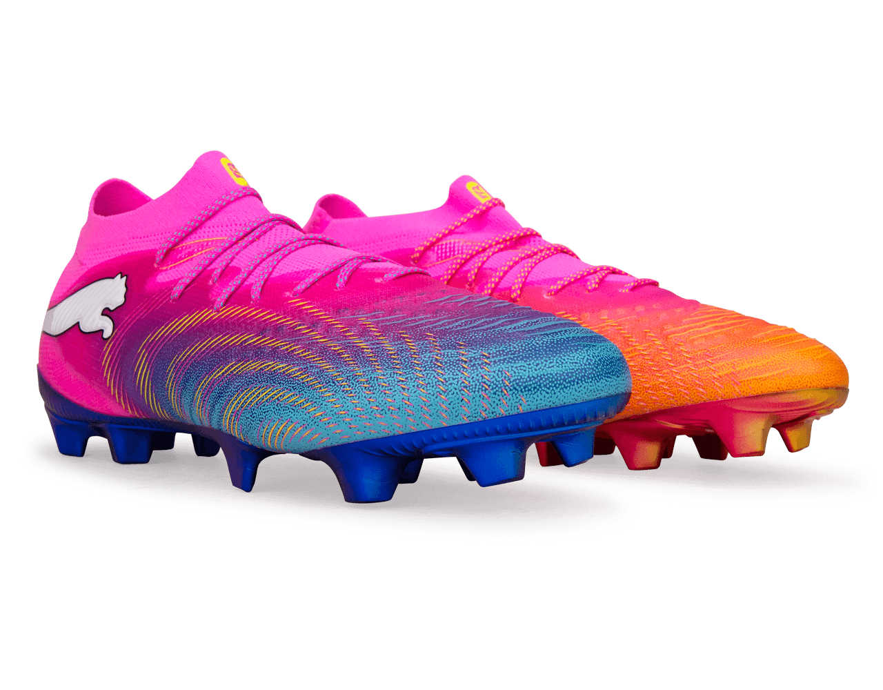 PUMA Men's Future 9 Ultimate FG Poison Pink/Sun Stream – Azteca Soccer