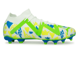 PUMA Men's Future Match x Neymar FG/AG White/Blue/Lemon