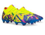 PUMA Men's Future Ultimate Energy FG/AG Blue/Yellow/Pink Together