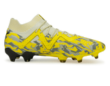 PUMA Men's Future Ultimate FG/AG Gray/Yellow Side