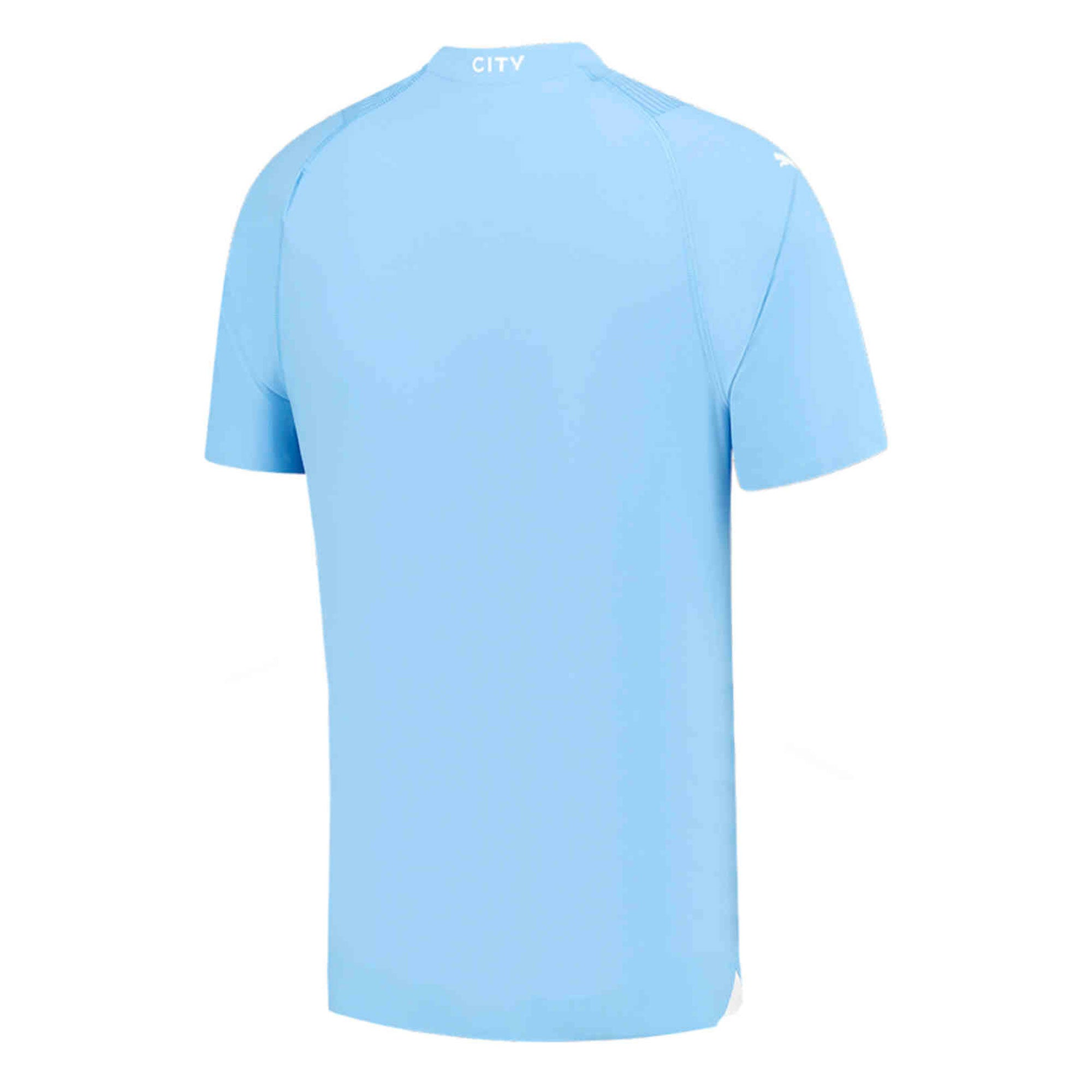  Manchester City FC Men's 2023/24 Authentic Home Soccer Jersey -  Slim Fit - Team Light Blue - Size: S : Sports & Outdoors