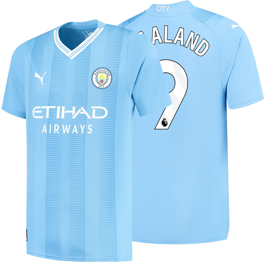 PUMA Manchester City Men's Home Stadium 2023/24 Jersey w/ Haaland #9
