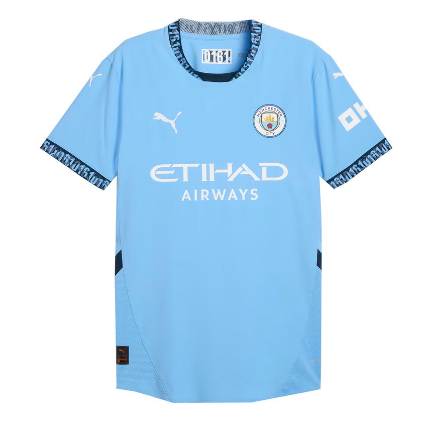 PUMA Men's Manchester City 2024/25 Authentic Home Jersey Light Blue/White Front