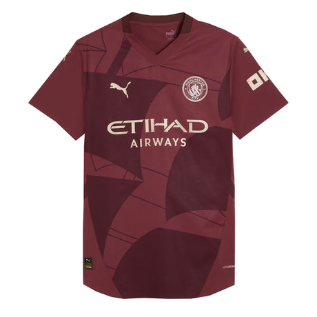 PUMA Men's Manchester City 2024/25 Authentic Third Jersey Burgundy Front