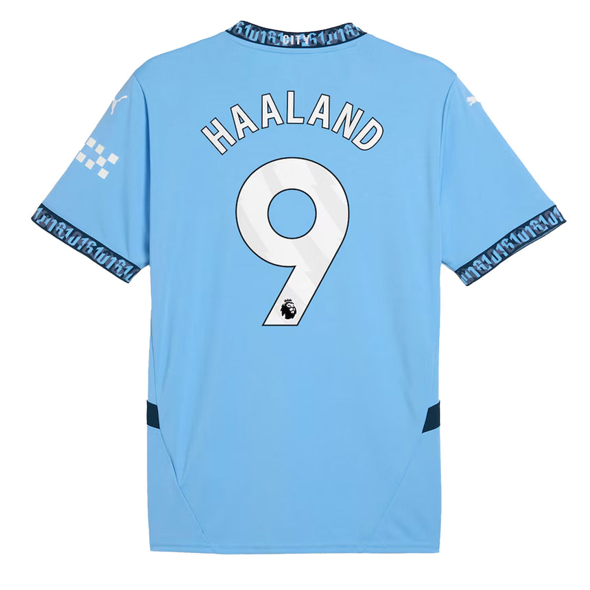 PUMA Men's Manchester City 2024/25 Home Jersey w/Haaland #9 Printing Back