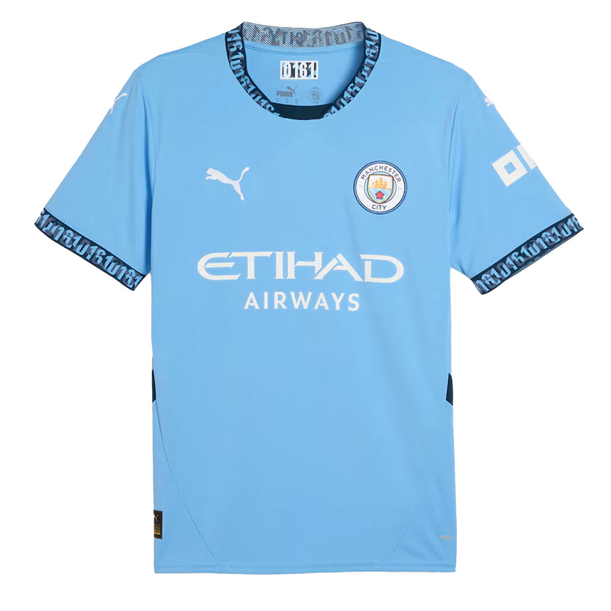 PUMA Men's Manchester City 2024/25 Home Jersey w/Haaland #9 Printing Front