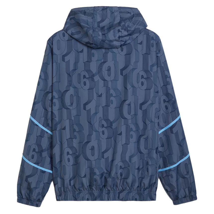 PUMA Men's Manchester City 2024/25 Pre-Match Woven Jacket Inky Blue/Light Blue Back