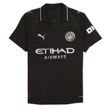 PUMA Men's Manchester City 2025/26 Authentic Away Jersey Black/White Front