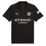 PUMA Men's Manchester City 2025/26 Away Jersey Black/White Front