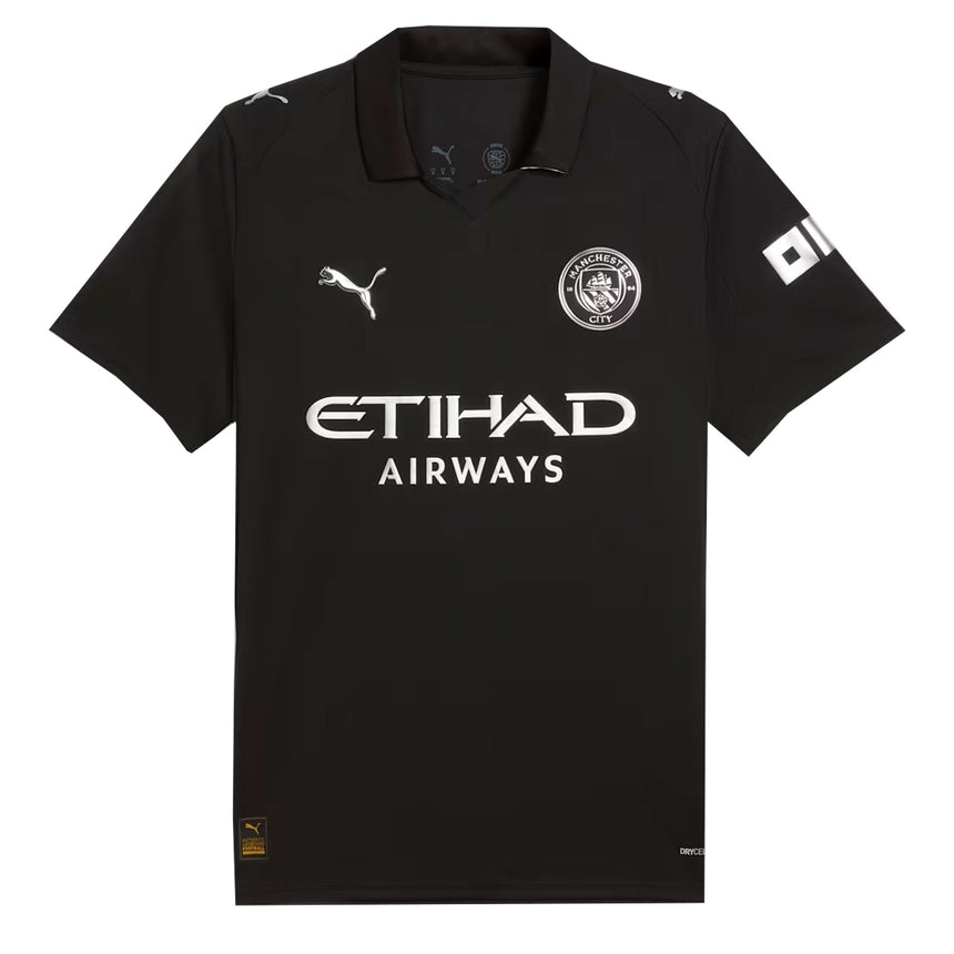 PUMA Men's Manchester City 2025/26 Away Jersey Black/White Front
