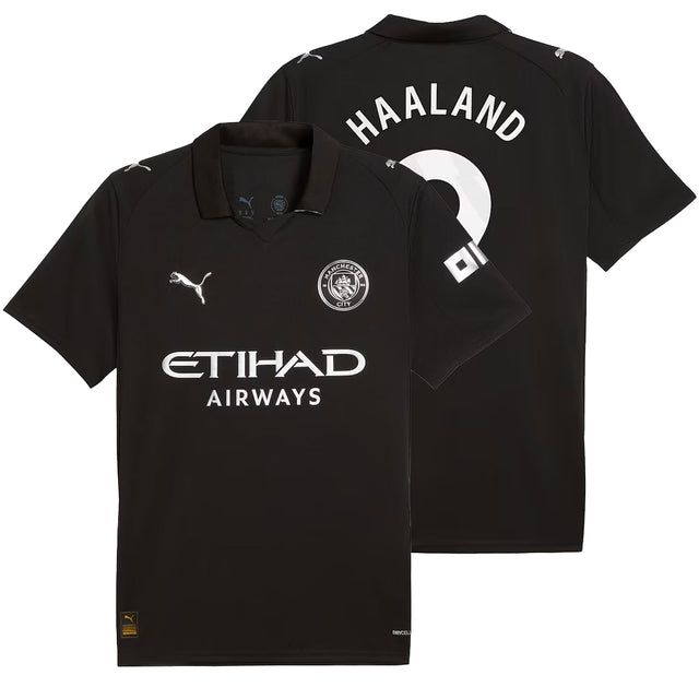 PUMA Men's Manchester City 2025/26 Away Jersey w/ Haaland #9 Printing Both