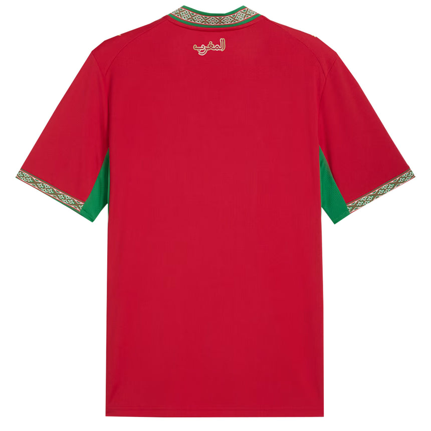 PUMA Men's Morocco Home World Cup 2026 Jersey Red/Victory Gold Back