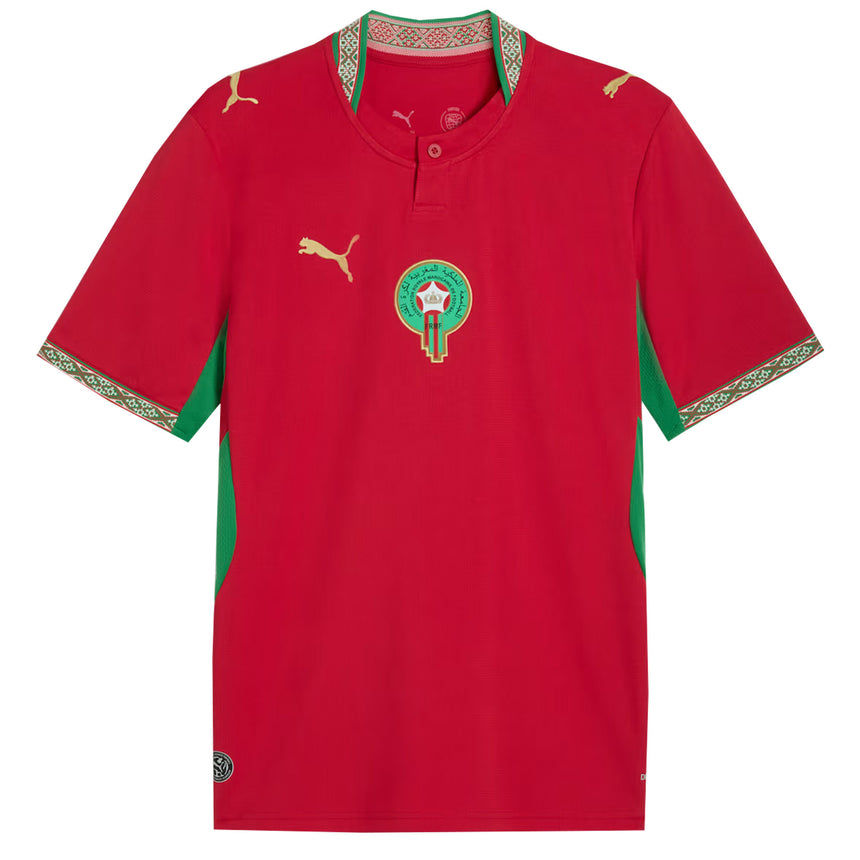 PUMA Men's Morocco Home World Cup 2026 Jersey Red/Victory Gold Front