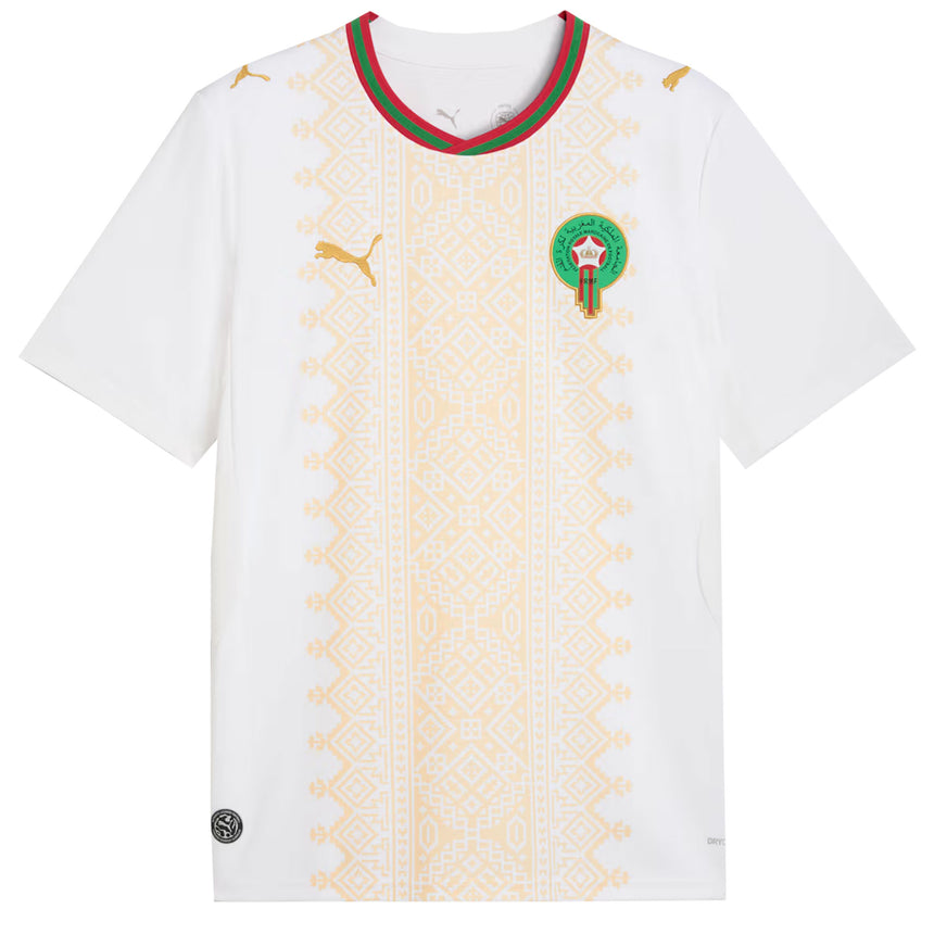 PUMA Men's Morocco World Cup 2026 Away Jersey White/Victory Gold Front