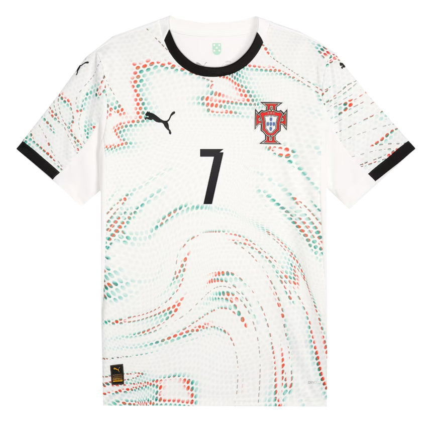 PUMA Men's Portugal 2025/26 Away Jersey w/ Ronaldo # 7 Printing Front