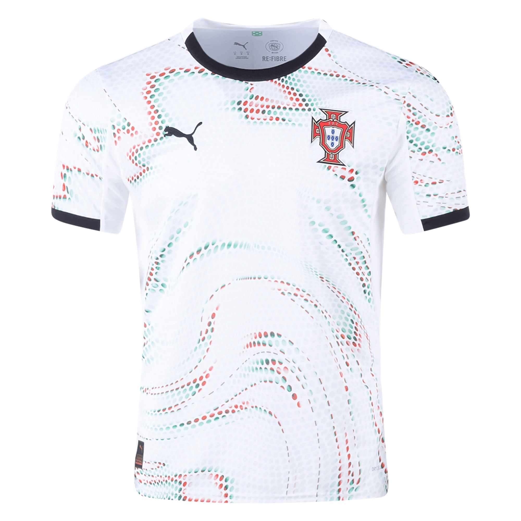 PUMA Men's Portugal 2025/26 Away Jersey White/Green/Red – Azteca