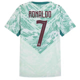 PUMA Men's Portugal World Cup 2026 Authentic Away w/ Ronaldo #7 Printing White/Green Lagoon Back