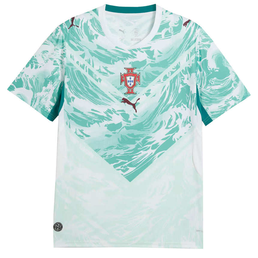 PUMA Men's Portugal World Cup 2026 Away Jersey White/Green Lagoon Front