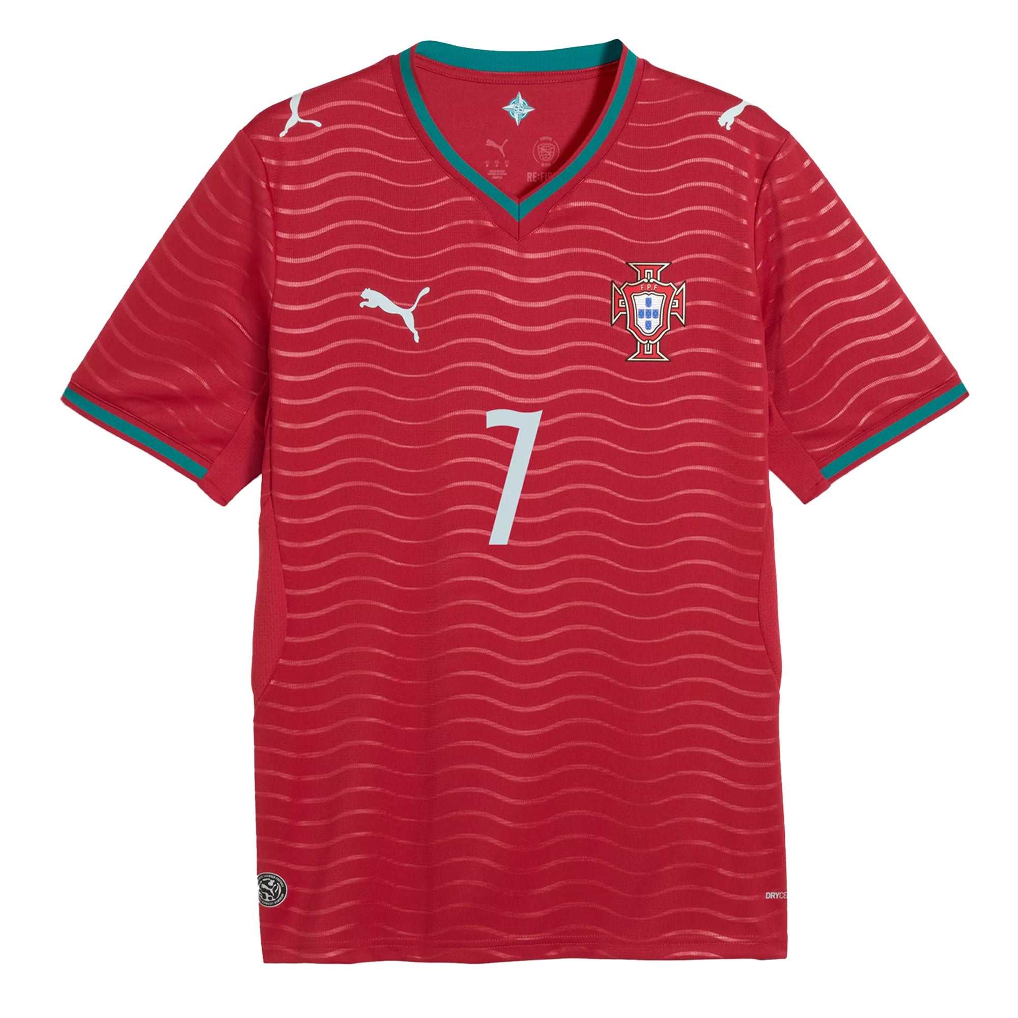 正規品 サッカーポルトガル代表2026W杯 RONALDO 7 シャツ M PUMA Portugal Men's Home Stadium Soccer Jersey w/ Ronaldo #7 World
