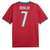 PUMA Men's Portugal World Cup 2026 Home w/ Ronaldo #7 Printing Red/Green Lagoon Back