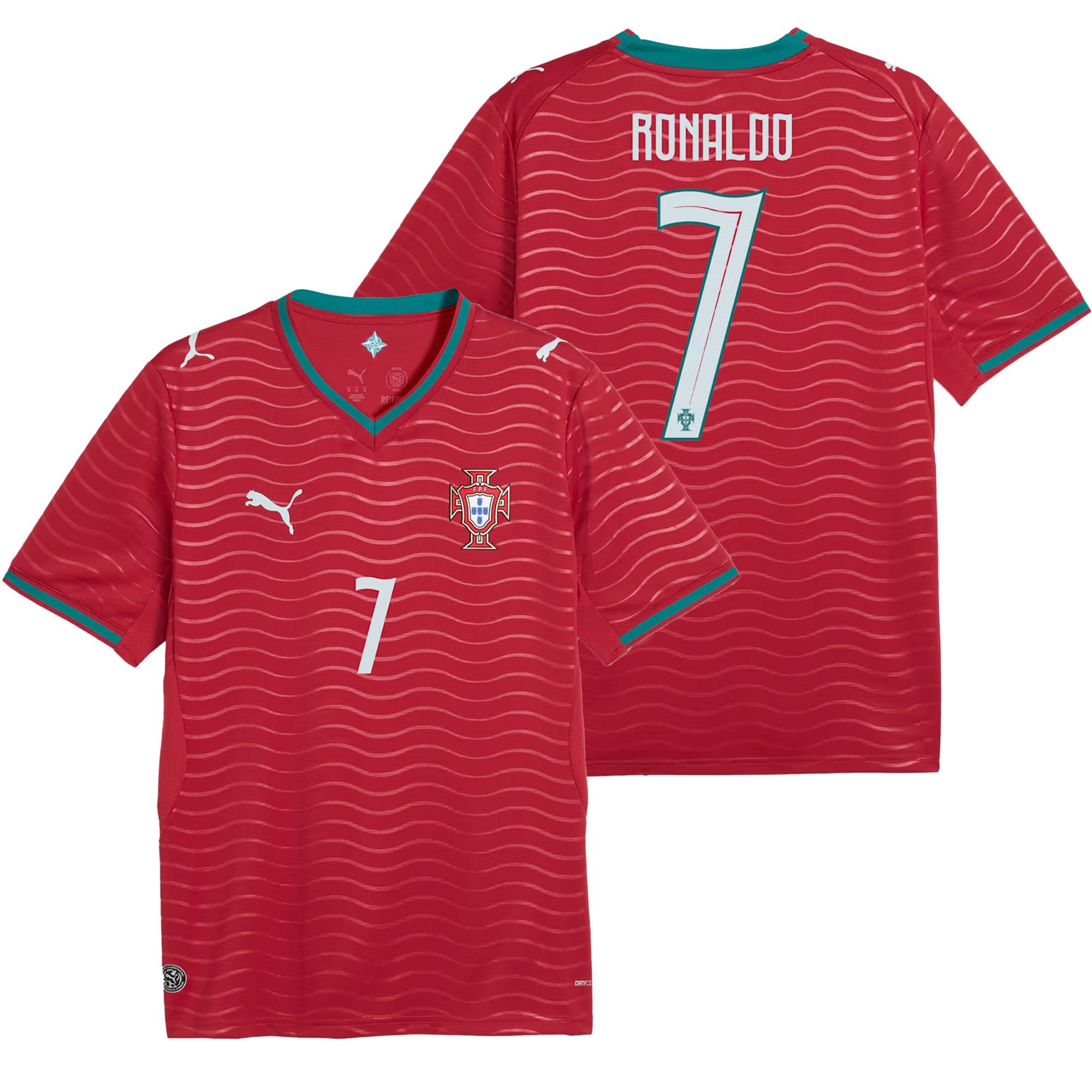 PUMA Portugal RONALDO 7 ユニフォーム PUMA Portugal Men's Home Stadium Soccer Jersey w/ Ronaldo #7 World