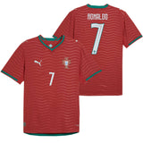 PUMA Men's Portugal World Cup 2026 Authentic Home Jersey w/ Ronaldo #7 Printing Both