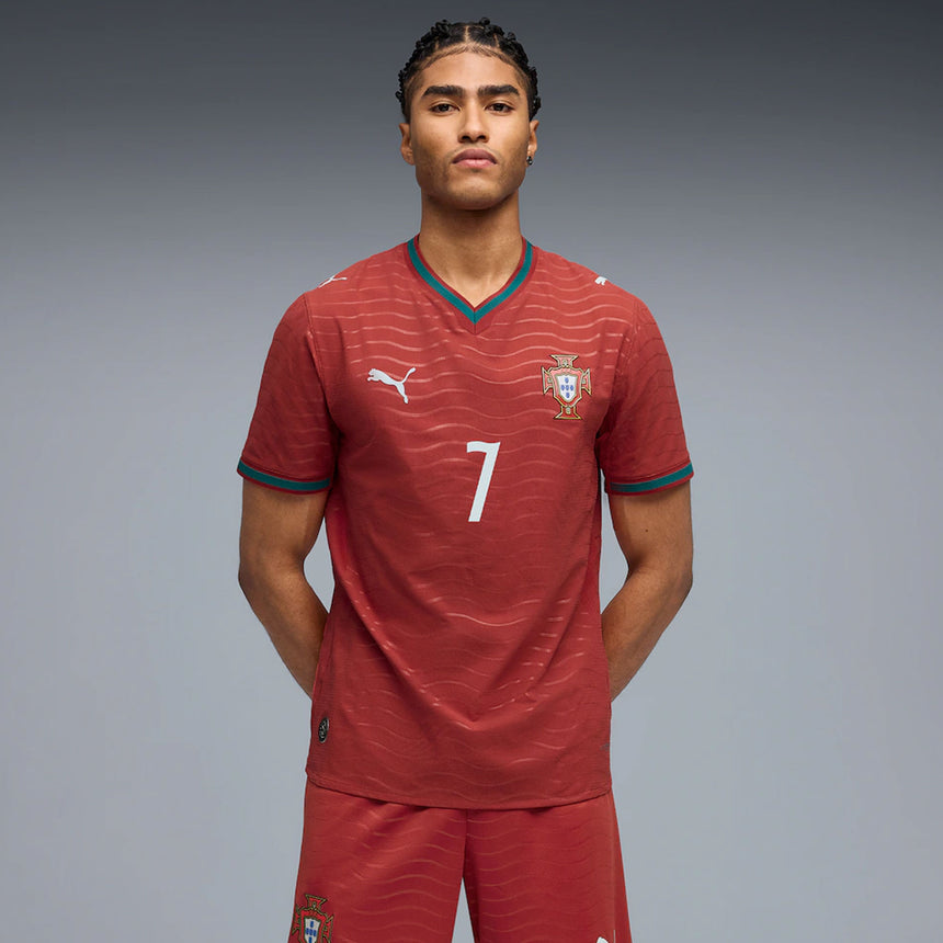 PUMA Men's Portugal World Cup 2026 Authentic Home Jersey w/ Ronaldo #7 Printing Model