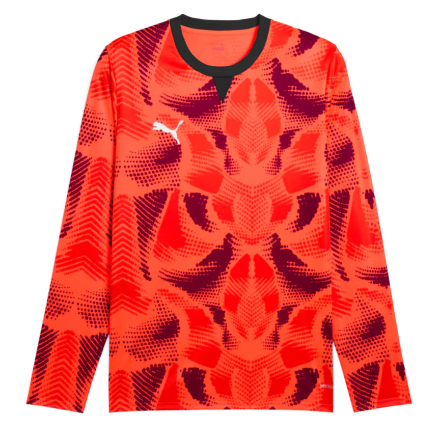 PUMA Men's Team Target Goalkeeper Long Sleeve Jersey Red/Black Front