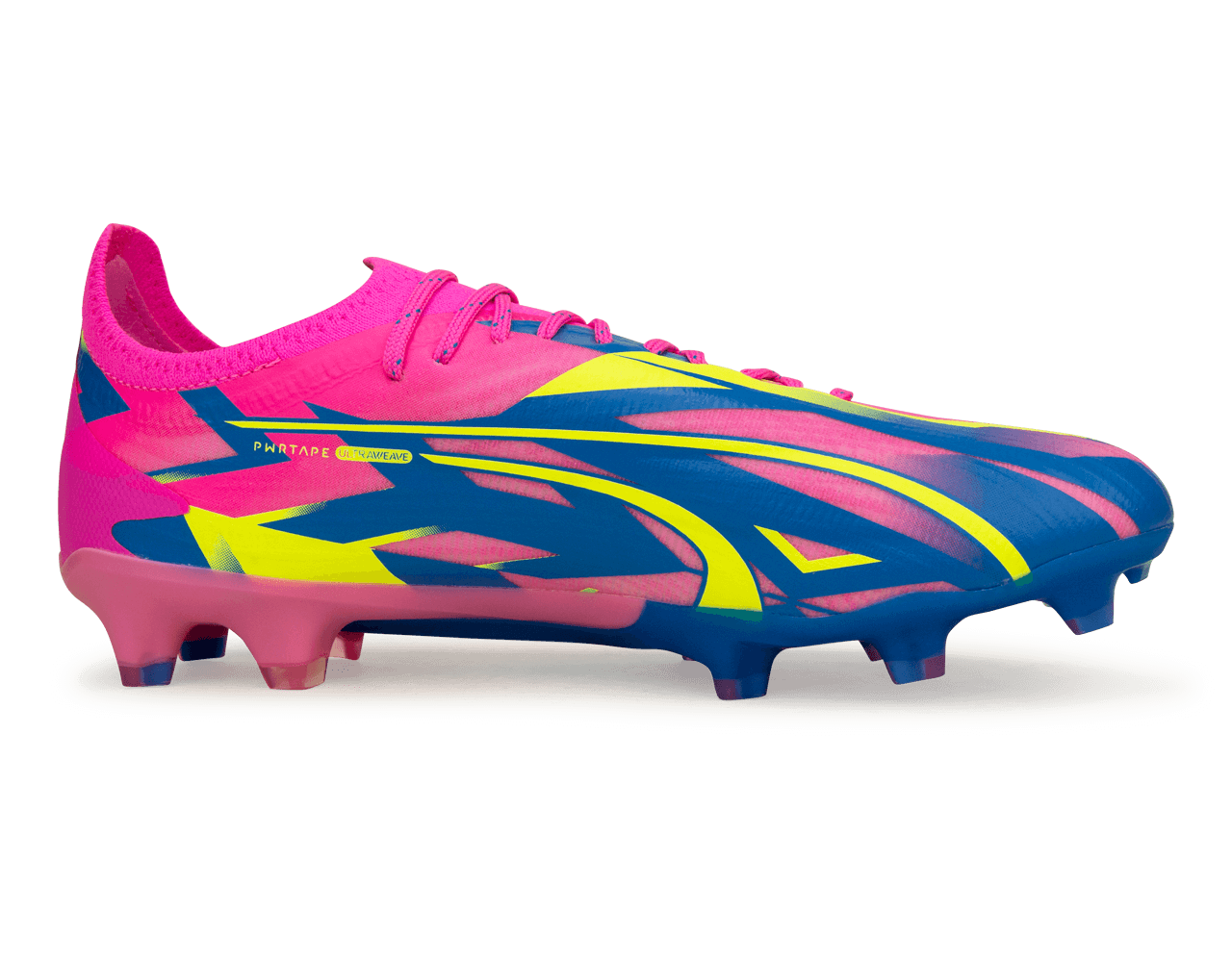 PUMA Men's Ultimate Energy FG/AG Pink/Blue/Yellow Side